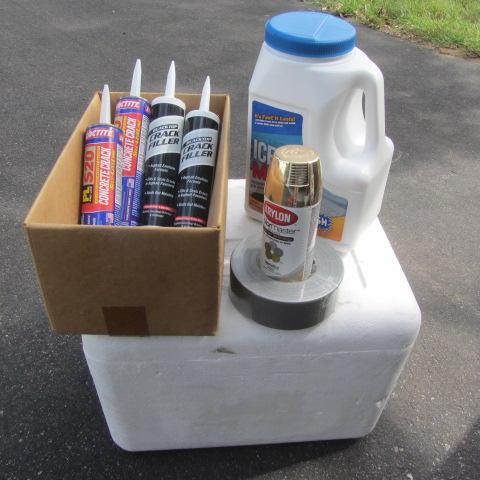 lot 77 image: Ice Melt, Duct Tape, Sealer
