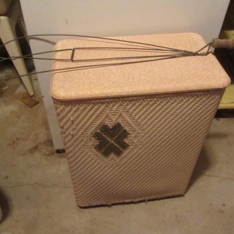 lot 135 image: Pink Hamper, Rug Beater