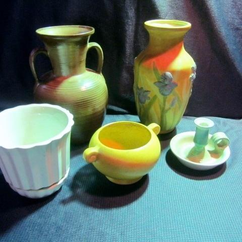 lot 161 image: Vases, Planter, Candle Holder