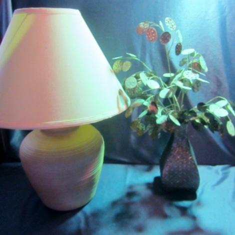 lot 168 image: Pottery Lamp, Copper Vase