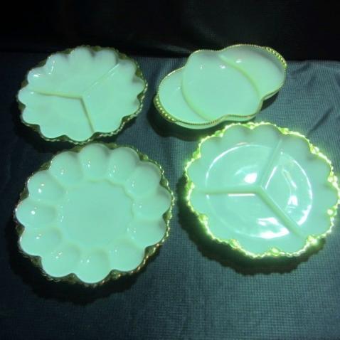lot 177 image: Fire King Egg Plate, Relish