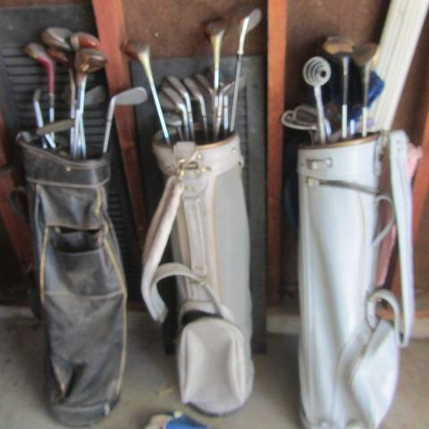 lot 233 image: Golf Bags & Clubs