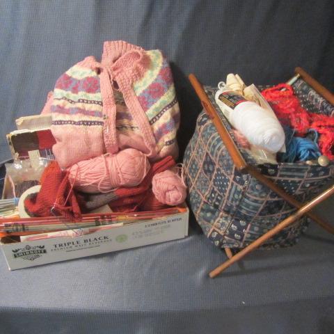 lot 73 image: Knitting Needles, Crochet, Yarn