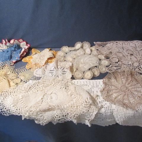 lot 74 image: Fancy Crocheted Doilies