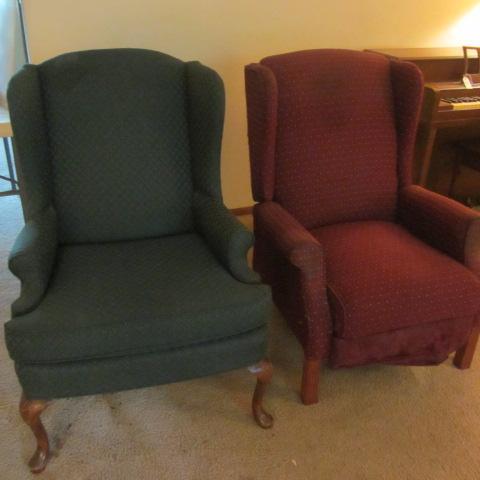 lot 9 image: Wingback Chairs