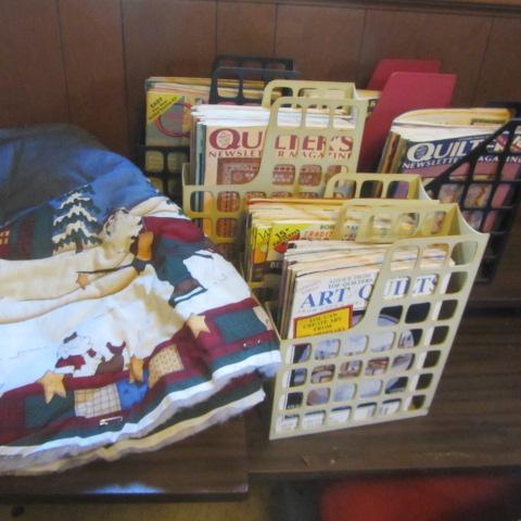 lot 97 image: Quilted Tree Skirt & Magazines
