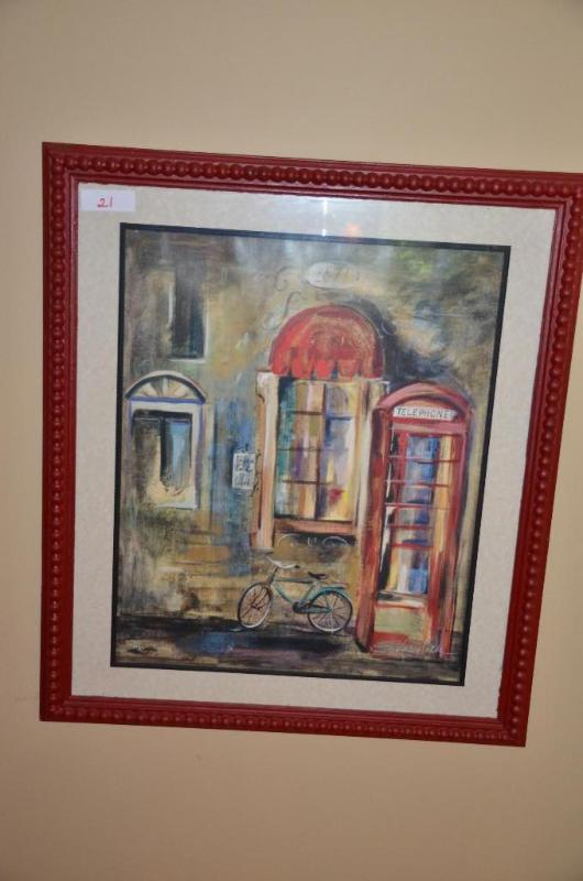 lot 21 image: Framed print by Silvia Vassileva 36x28"...