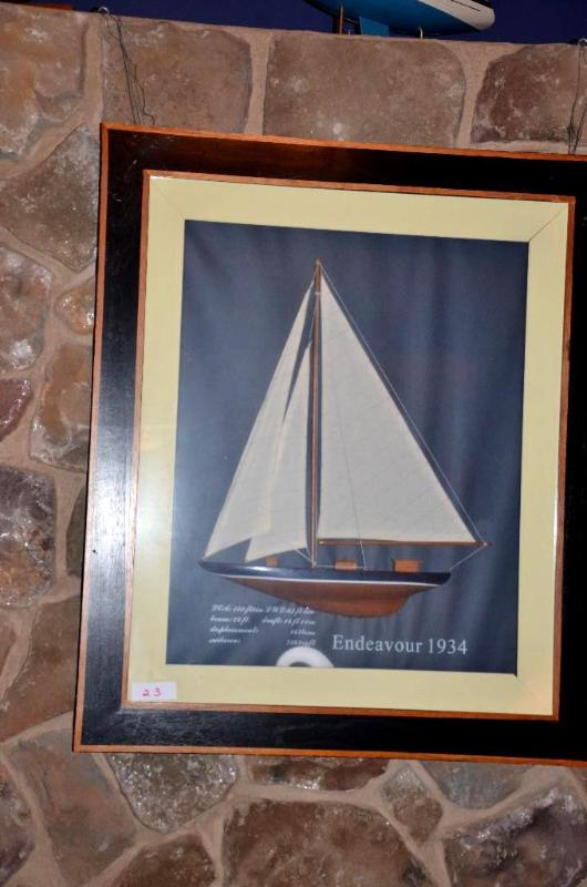 lot 23 image: Framed print &quotEndeavour 1934" ...