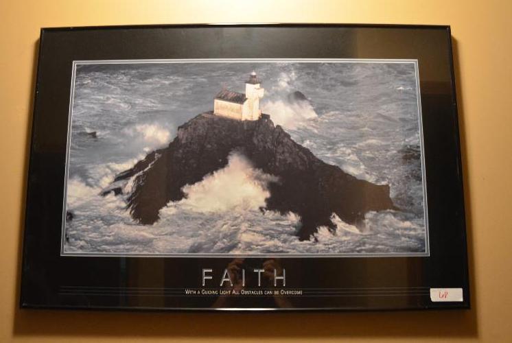 lot 68 image: Framed print 34x25"...