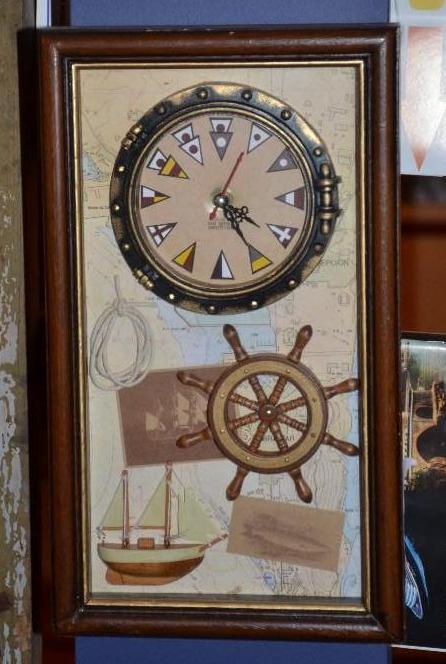 lot 74 image: Wall clock 14x8"...