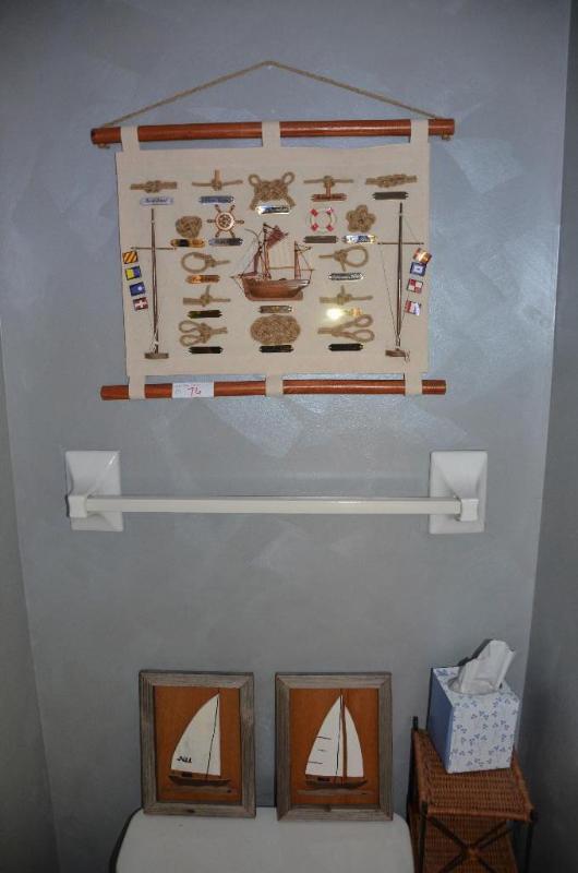lot 76 image: Wall hanging of Nautical Knots 16x22" &a...