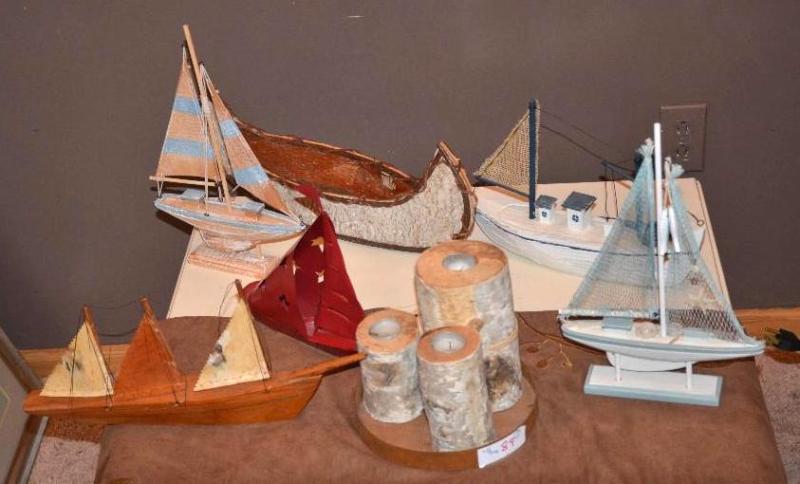 lot 89 image: 6 model boats & candles as pictured....