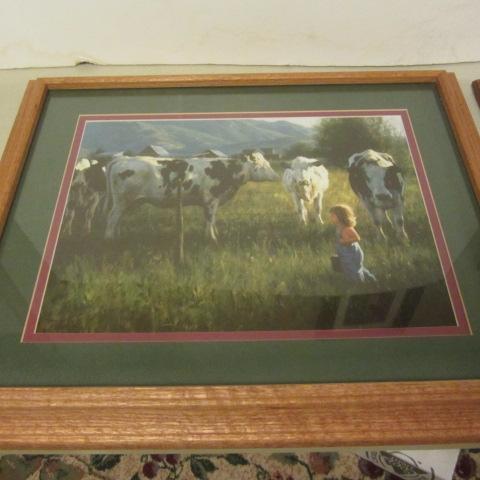 Holstein Cows & Little Girl