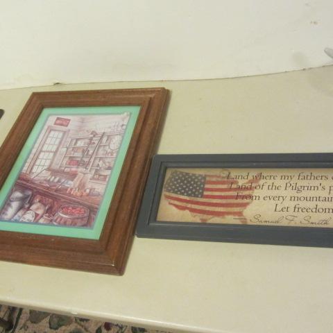 General Store & Flag Print