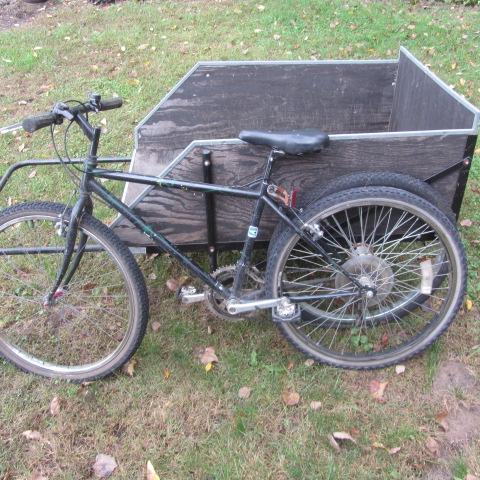 Lawn Cart & Bicycle