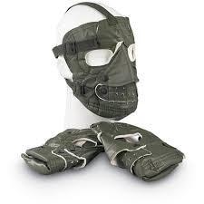 lot 37 image: 3 New U.S. Military ECWS Face Masks, Olive Drab