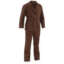lot 38 image: New Mens Italian Military Surplus Heavyweight Wool Pajama Set