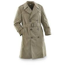lot 42 image: Used USMC Military Surplus Trench Coat