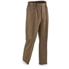 lot 45 image: New British Military Surplus Wool Dress Pants, 3-Pk.