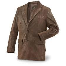 lot 16 image: Scully Leather Blazer, Brown