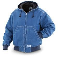 lot 5 image: Liberty Rinsed Denim Hooded Insulated Jean Jacket, Stonewash