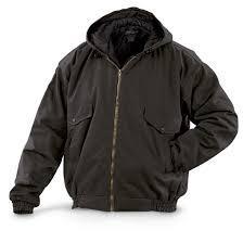 lot 7 image: WFS Insulated Canvas Hooded Jacket