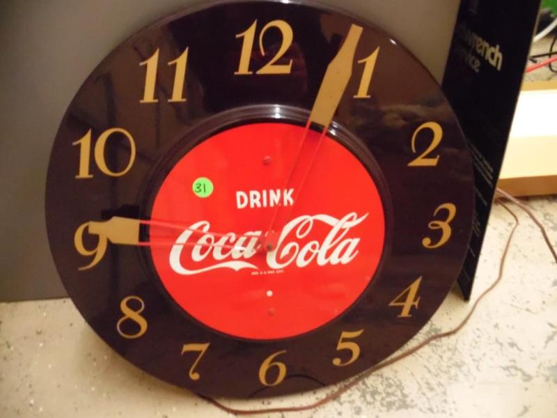 lot 31 image: Coca Cola Clock