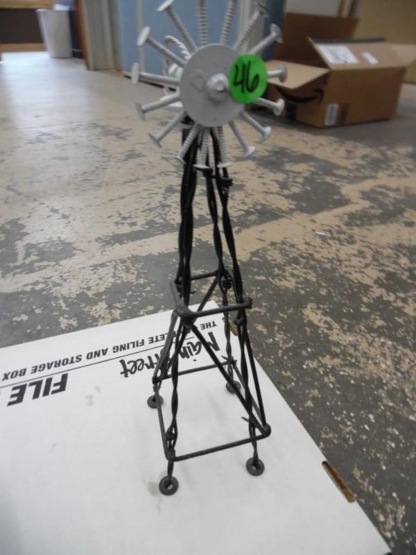 lot 46 image: Wire Art Wind Mill