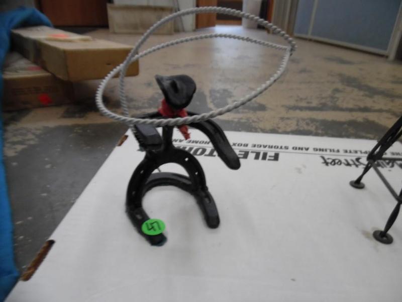 lot 47 image: Wire Art Cowboy