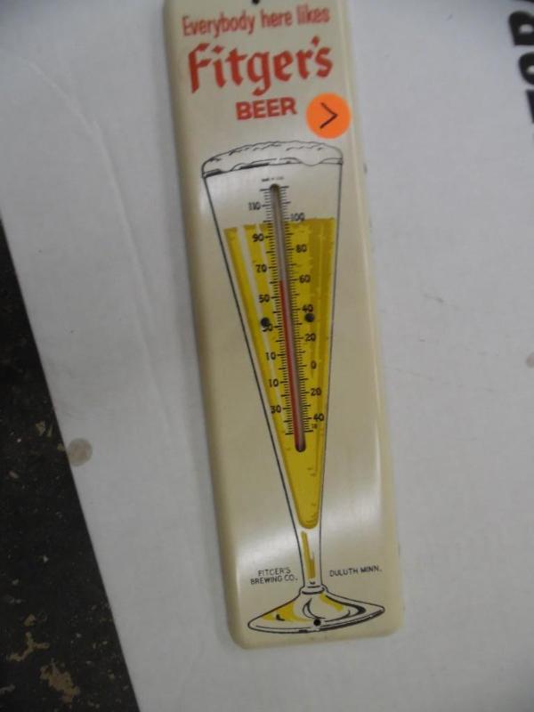 lot 7 image: Vintage Fitgers Brewing Company Thermometer