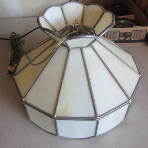 Vintage Leaded Glass Light
