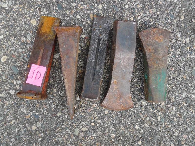 lot 10 image: Wedges and maul heads