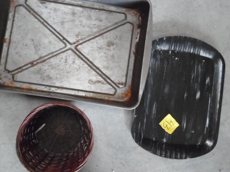 Baking pan, basket and tray