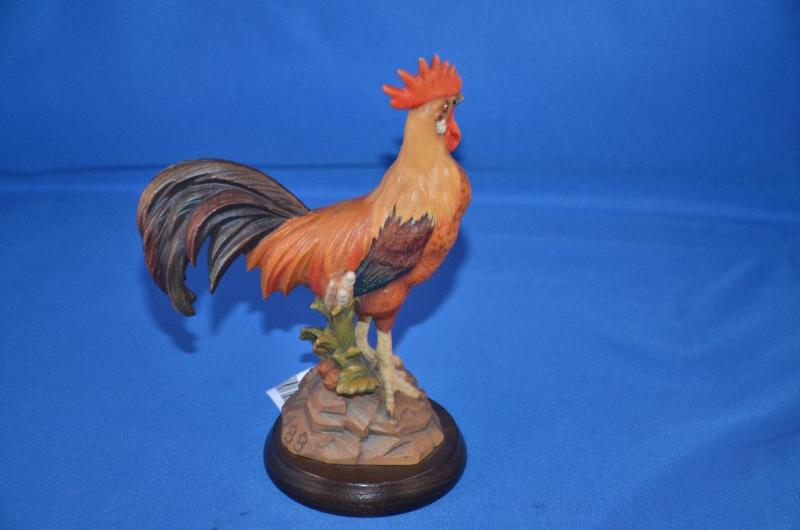 lot 102 image: Wood Carved Rooster.&nbspReads Genuine Wood ...