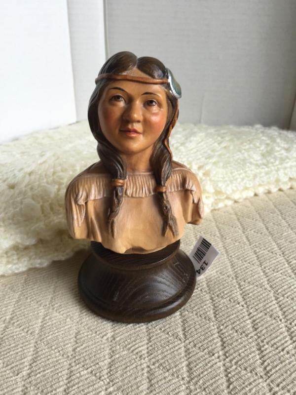lot 134 image: Anri Woodcarving Indian Girl #604307 Edition ...