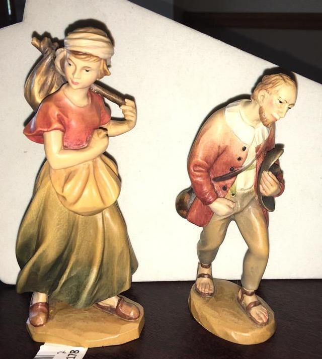 lot 178 image: Anri Italy Wood Carvings&nbspShepherdess wit...
