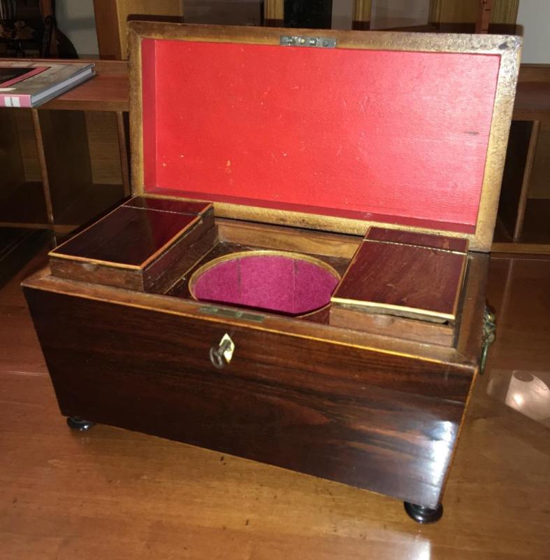 lot 19 image: Antique Sheraton Tea Caddy Circa 1790. 11 12...