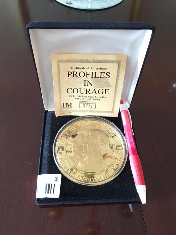lot 3 image: Profiles in Courage Tony Blair & George W...