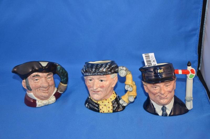 lot 32 image: 3 Royal Doulton Collector Character Toby Jugs...