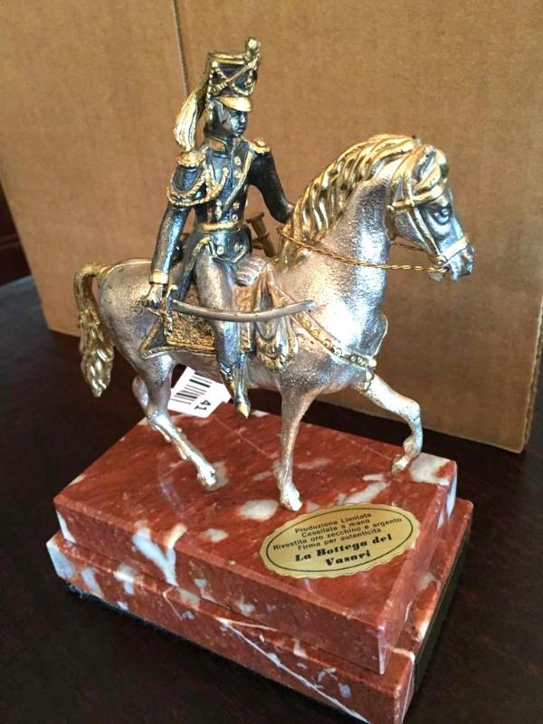 lot 41 image: Soldier on horse Cav. Austria Co. La Bottega ...