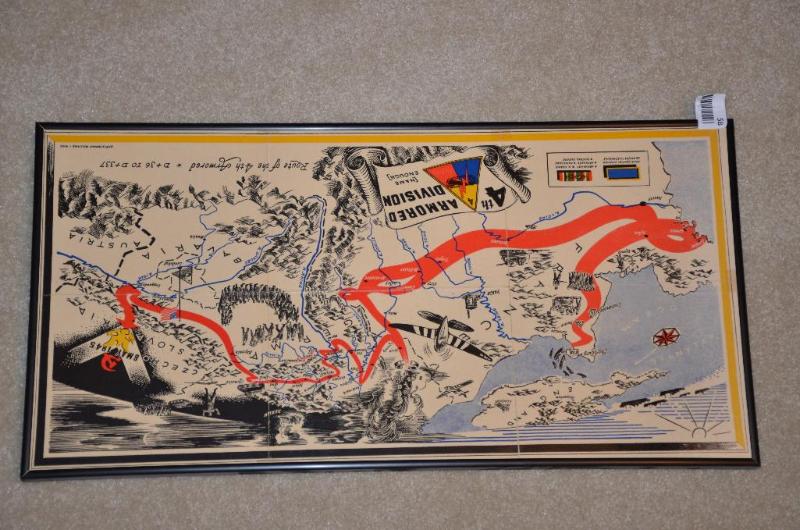 lot 58 image: 4th Armored Division Map U.S. Third Army &nbs...