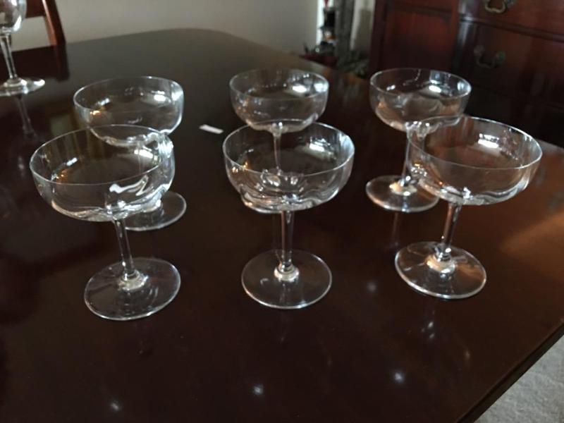 lot 5B image: 6 BACCARAT Crystal glasses made in France...