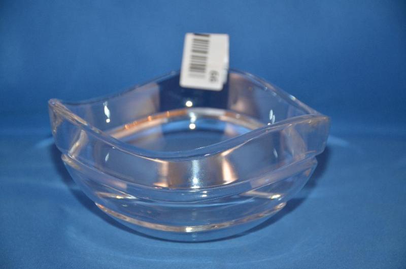 lot 66 image: Tiffany Crystal Dish swirl design 6" x 6...