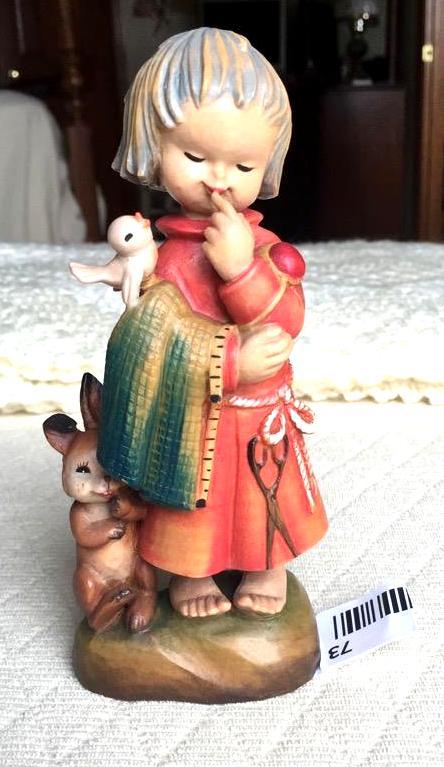 lot 73 image: Anri Italy Juan Ferrandiz Wood Carving Stitch...