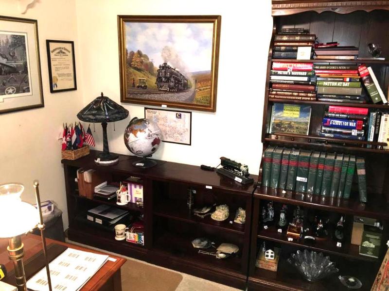 lot 15 image: 2 Ethan Allen bookshelves each one is 32"...