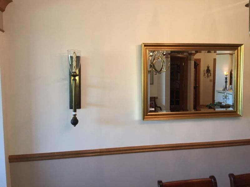 lot 18 image: Wall mounted candle sconce 26" tall...