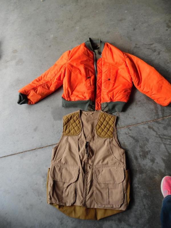lot 20 image: Hunting jacket and vest