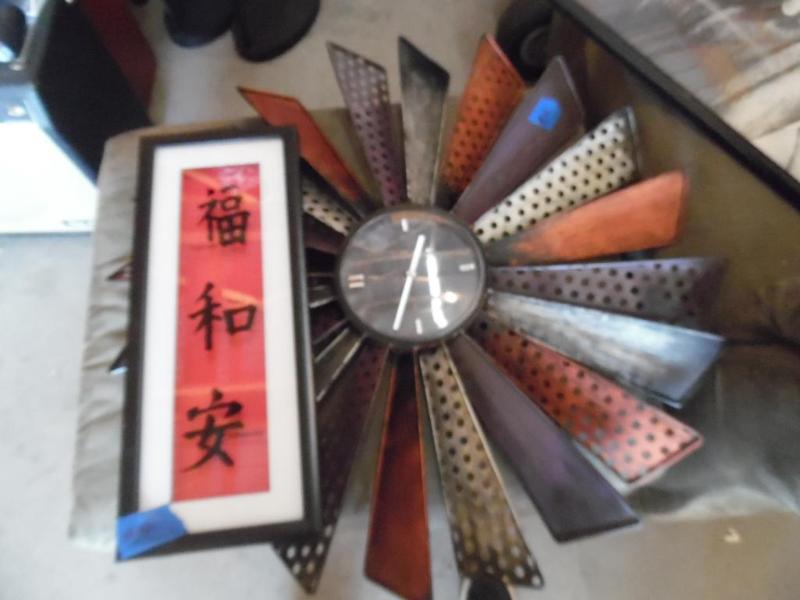 lot 22 image: Wall Clock and Art