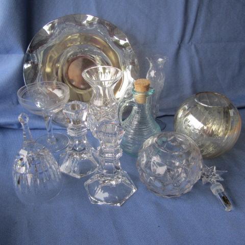 Crystal Candle Holders, Vases