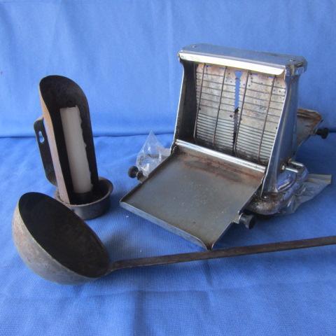 Candle Holder, Dipper, Vintage Toaster